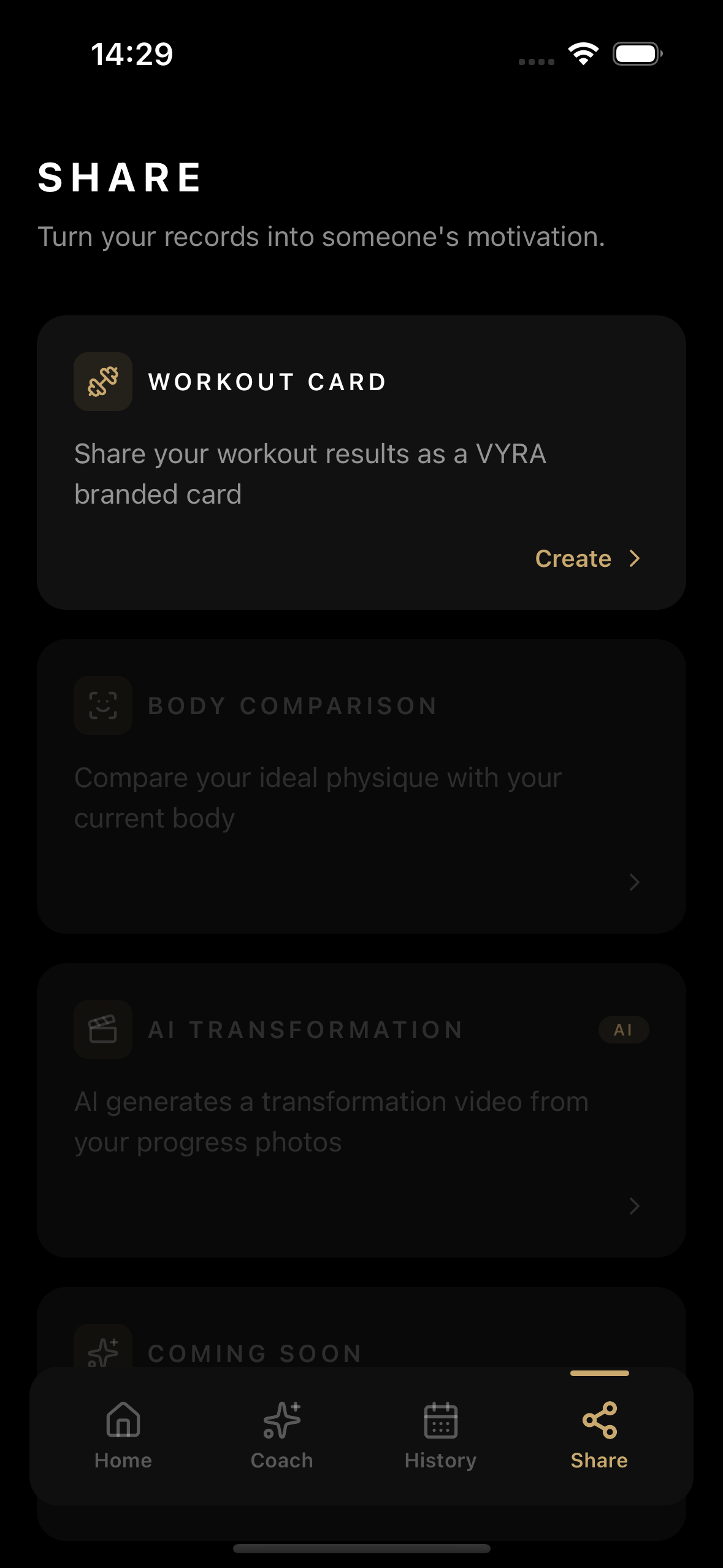 VYRA Share screen
