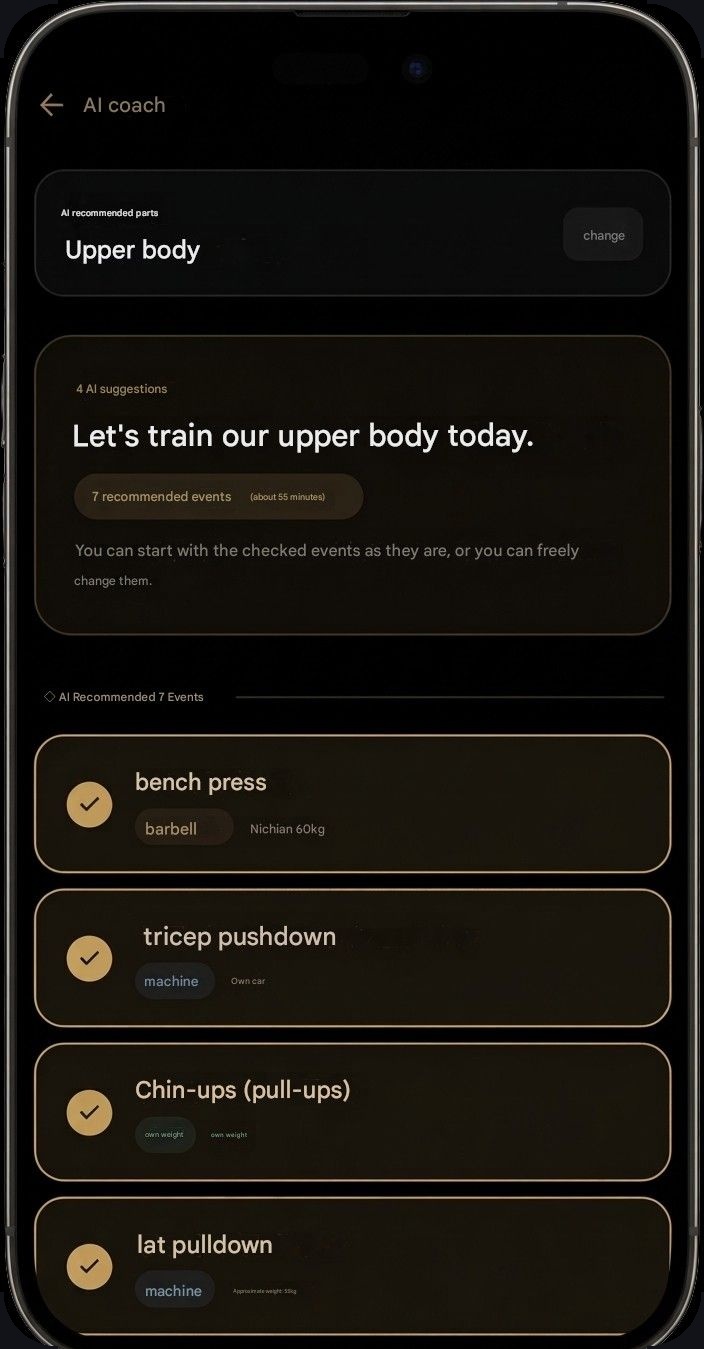 Workout Screen